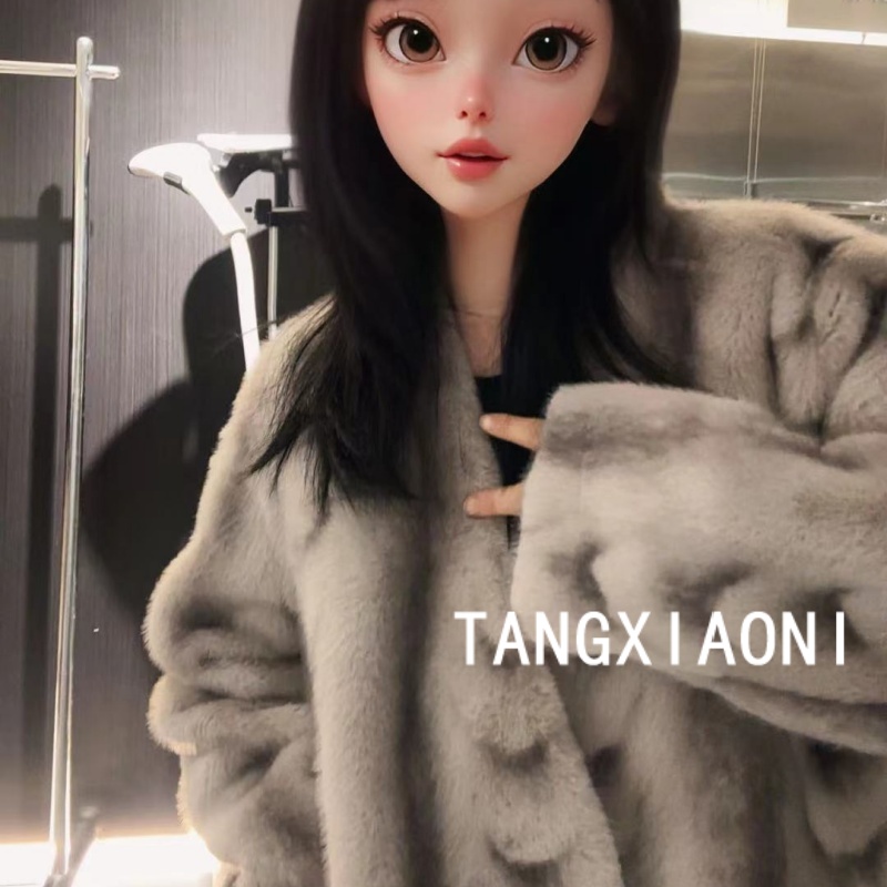 5店 渠道货 慵懒版【月影女神】奶白灰草草外套