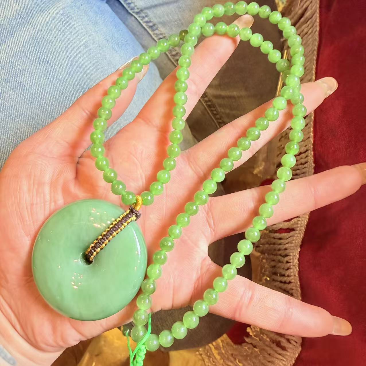 【玉经纶】204854/HQ4-和田玉平安开吊坠-多样性发其一