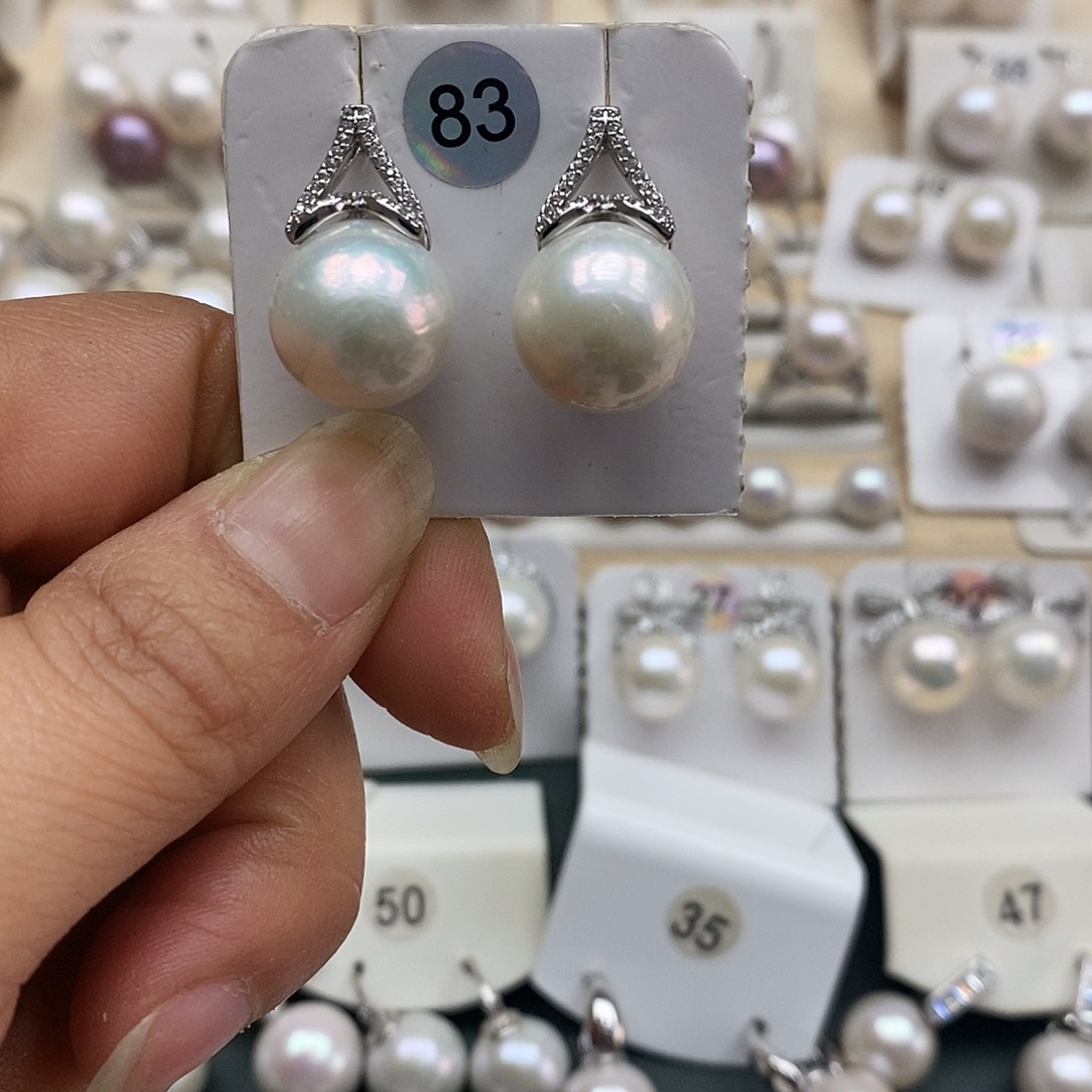 颈饰银S925镶嵌淡水珍珠