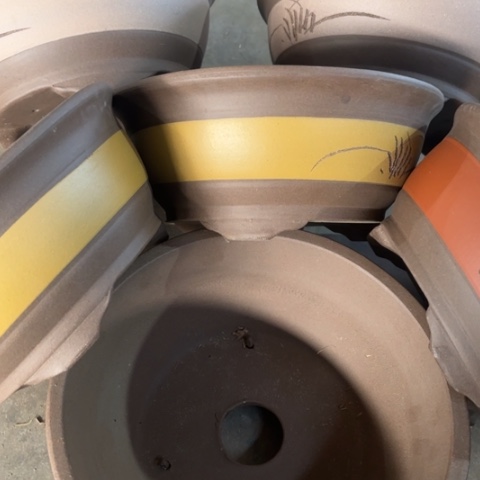 紫砂花盆100-6。              