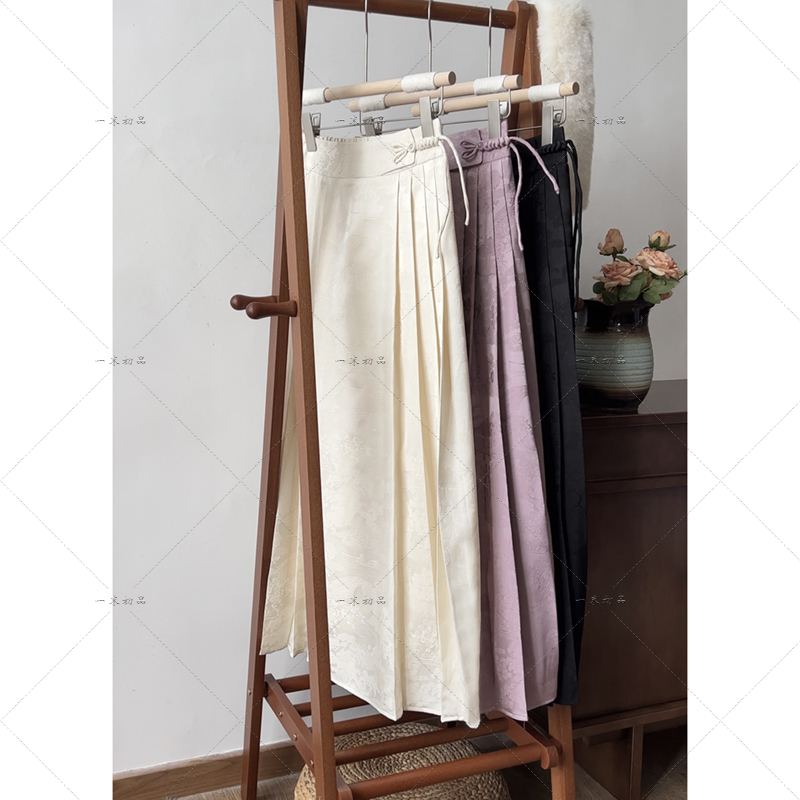 5508《如烟》原创秋冬清冷感日常可穿高腰半裙国风加绒马面裙