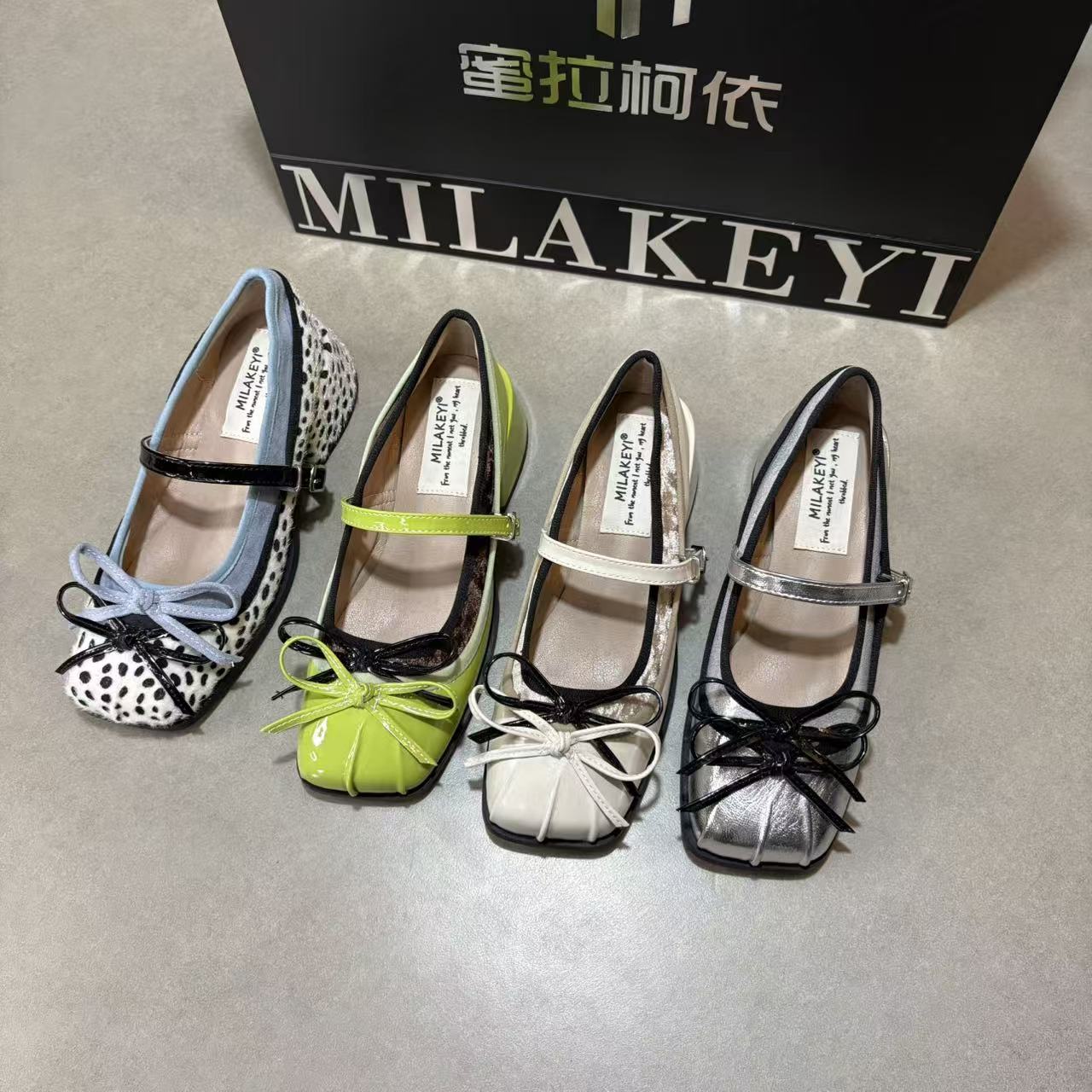 2026年春季新款贝壳头简约网红蝴蝶结轻奢复古爆款时尚玛丽珍单鞋