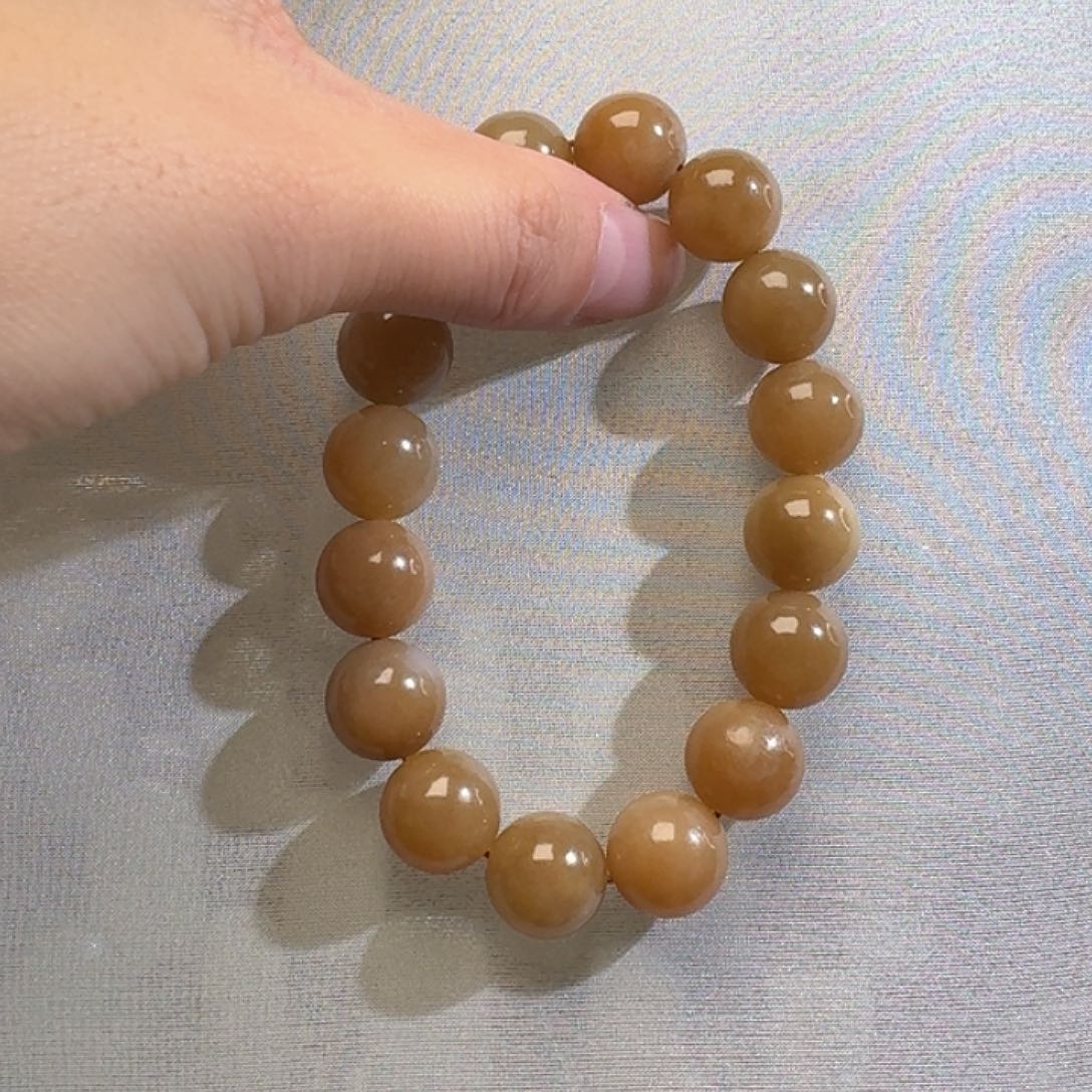 和田玉颈饰未镶嵌且末金山糖12蜂蜜糖