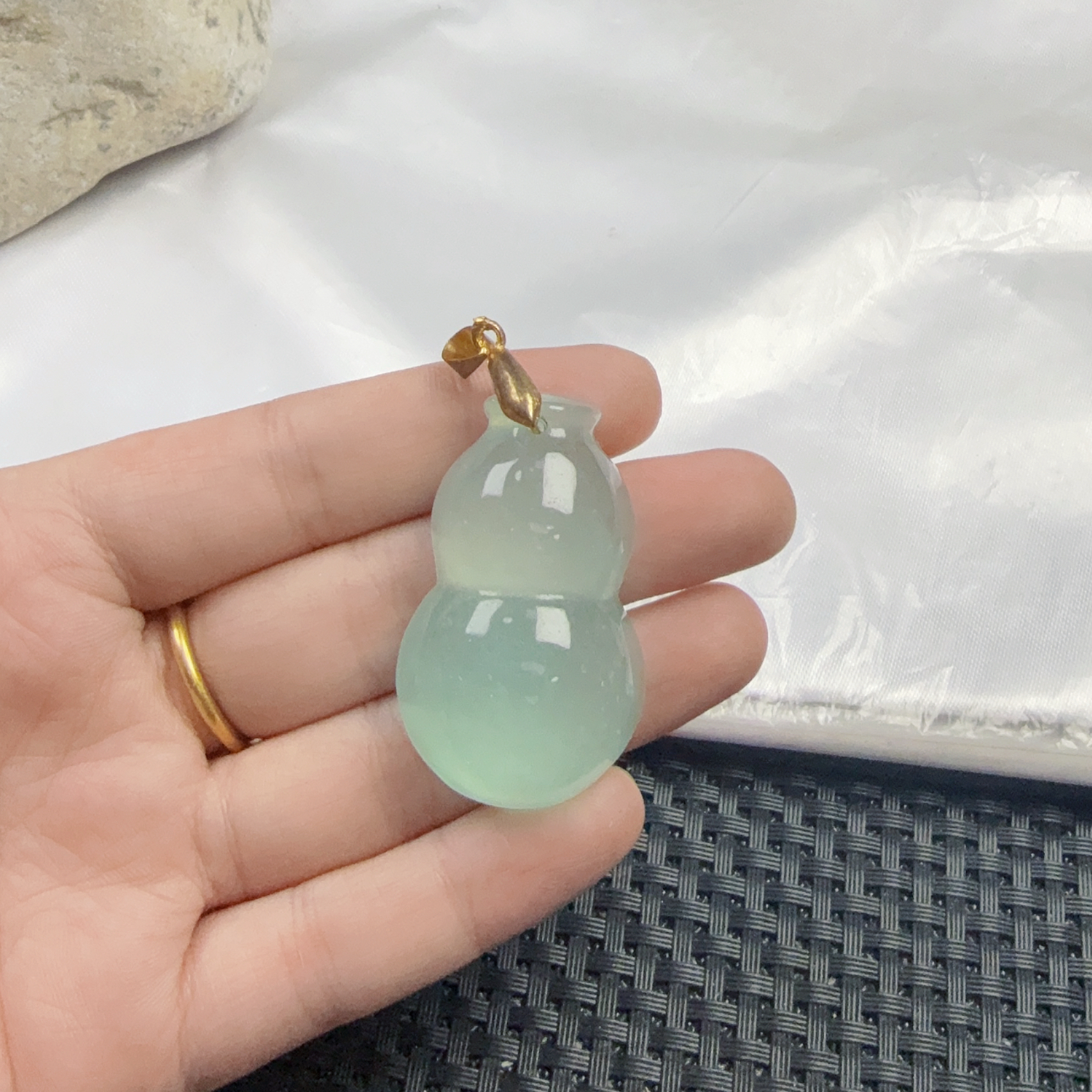 【聚宝严选】D427油青厚大葫芦吊坠妈妈款精致精美气质百搭