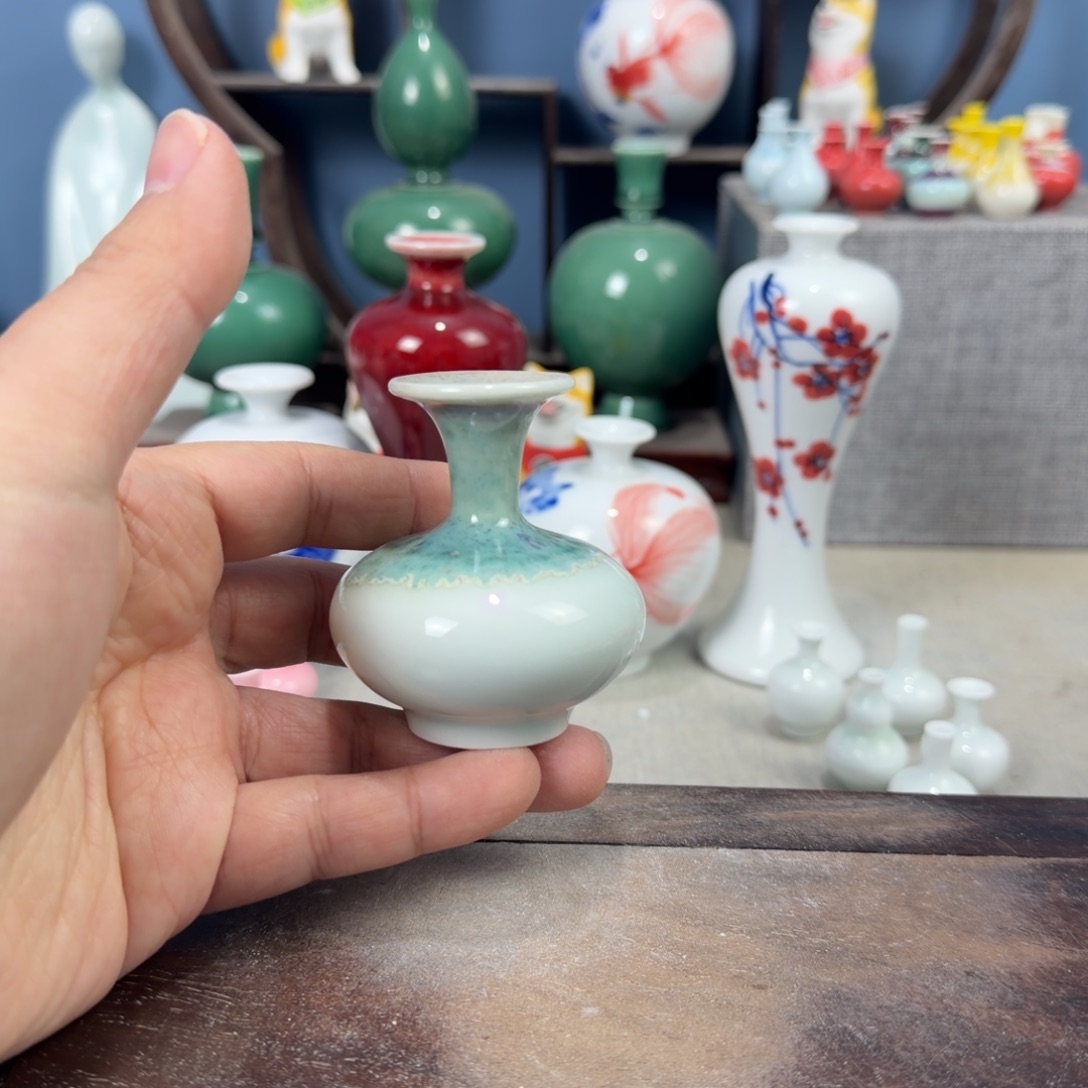 陶瓷手工小花器摆件