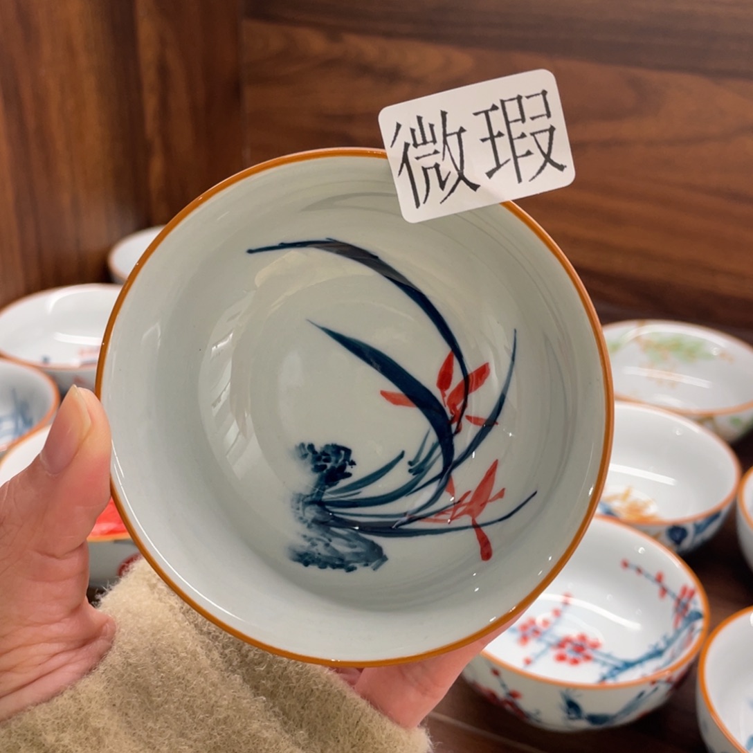 微瑕釉下彩纯手绘