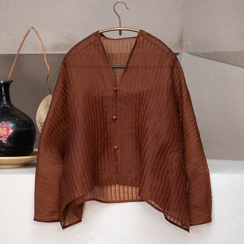 原创女装长袖时尚休闲百搭女士复古宽松文艺上衣