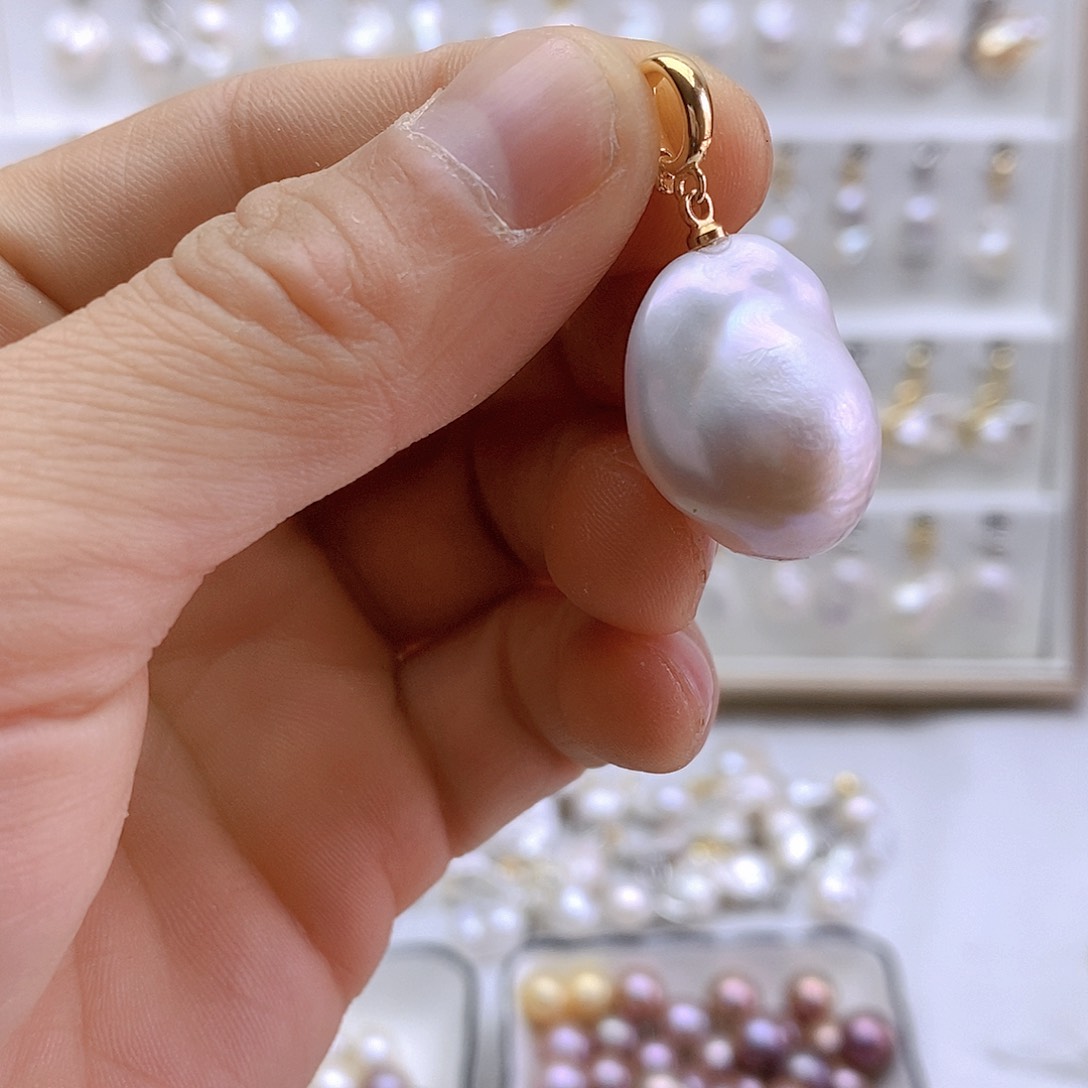 淡水珍珠颈饰银S925镶嵌