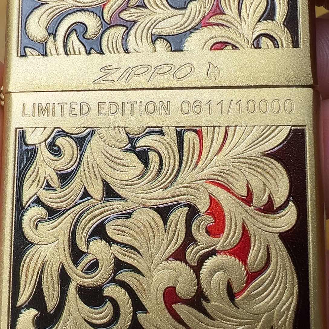 铜162黑金唐草打火机