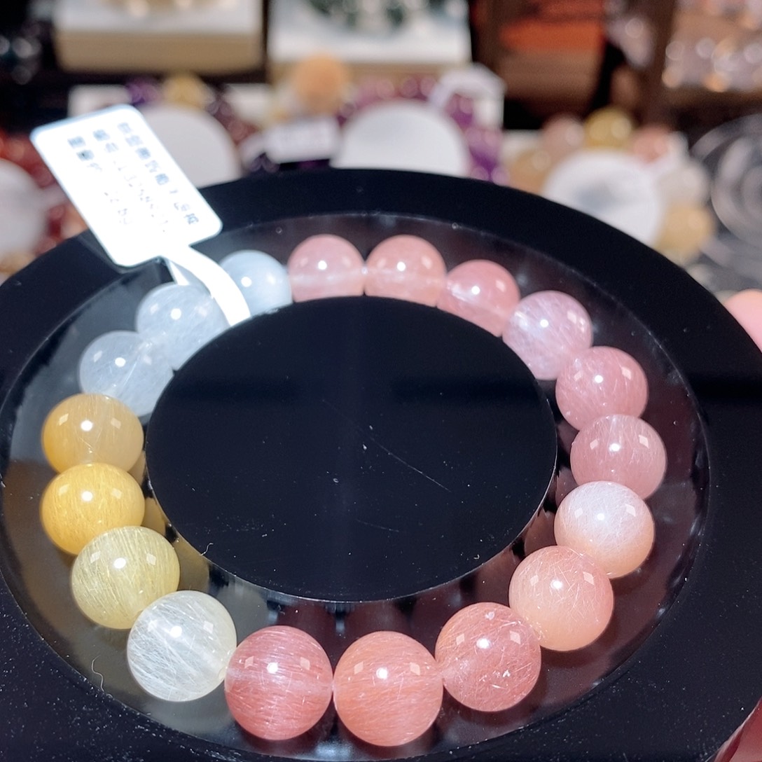 水晶手链未镶嵌F彩兔毛10