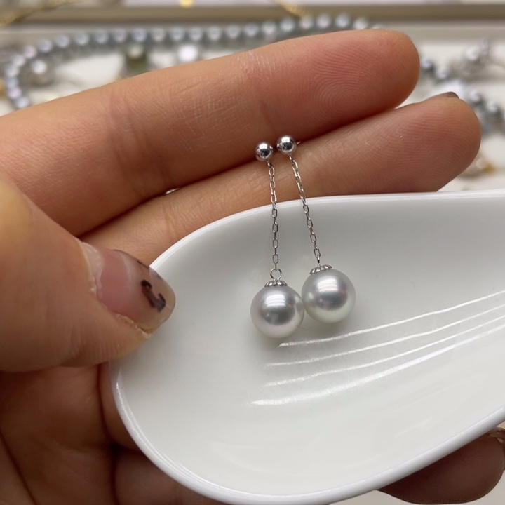 海水珍珠耳饰18K金镶嵌
