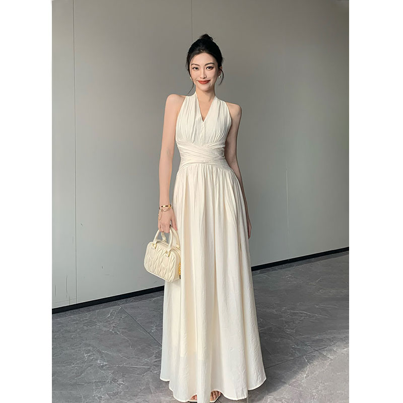 JIJINQI气质显瘦高级感连衣裙夏季新款收腰修身长裙女JC06LZXL046