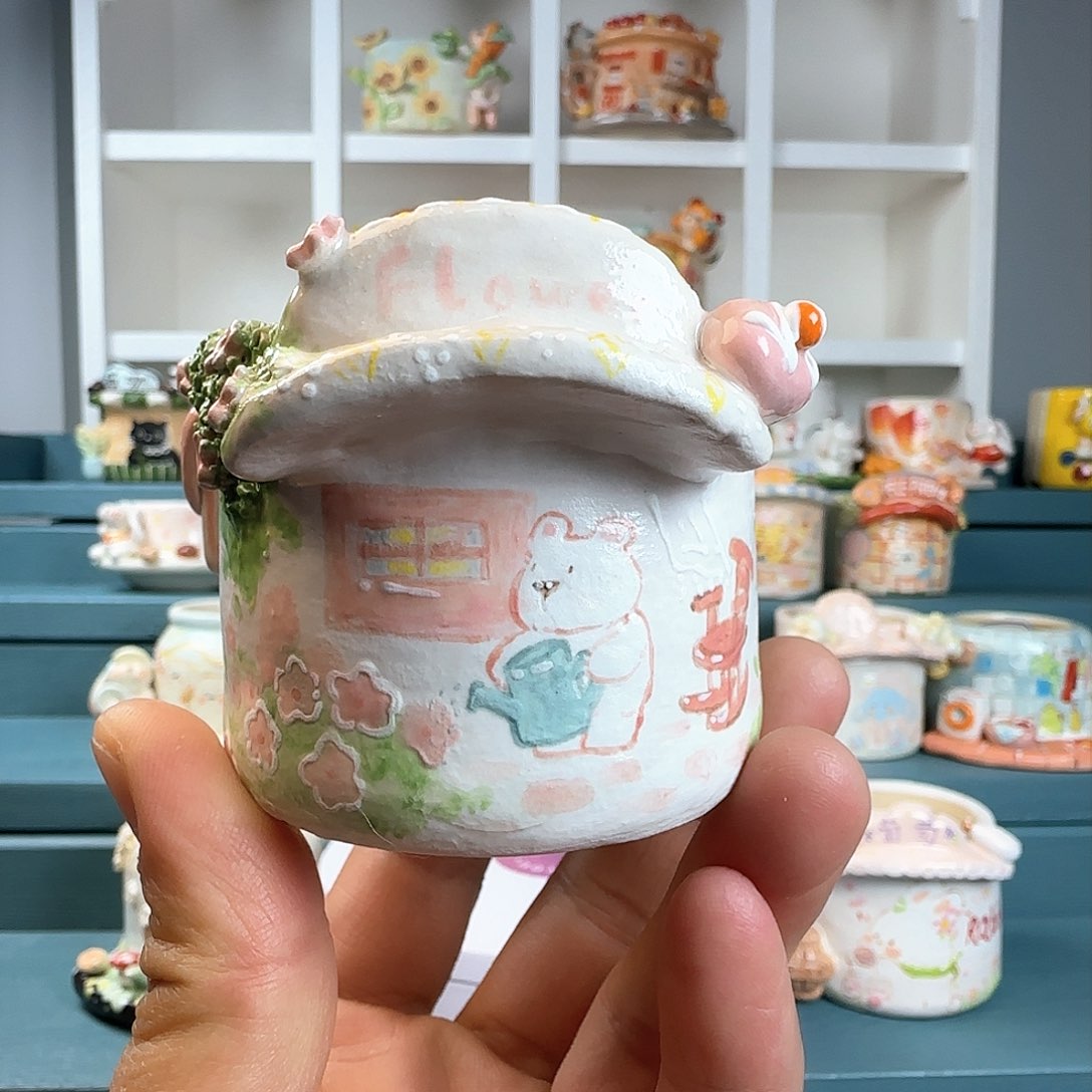 红陶多肉花盆：口径4.8 外高4.8