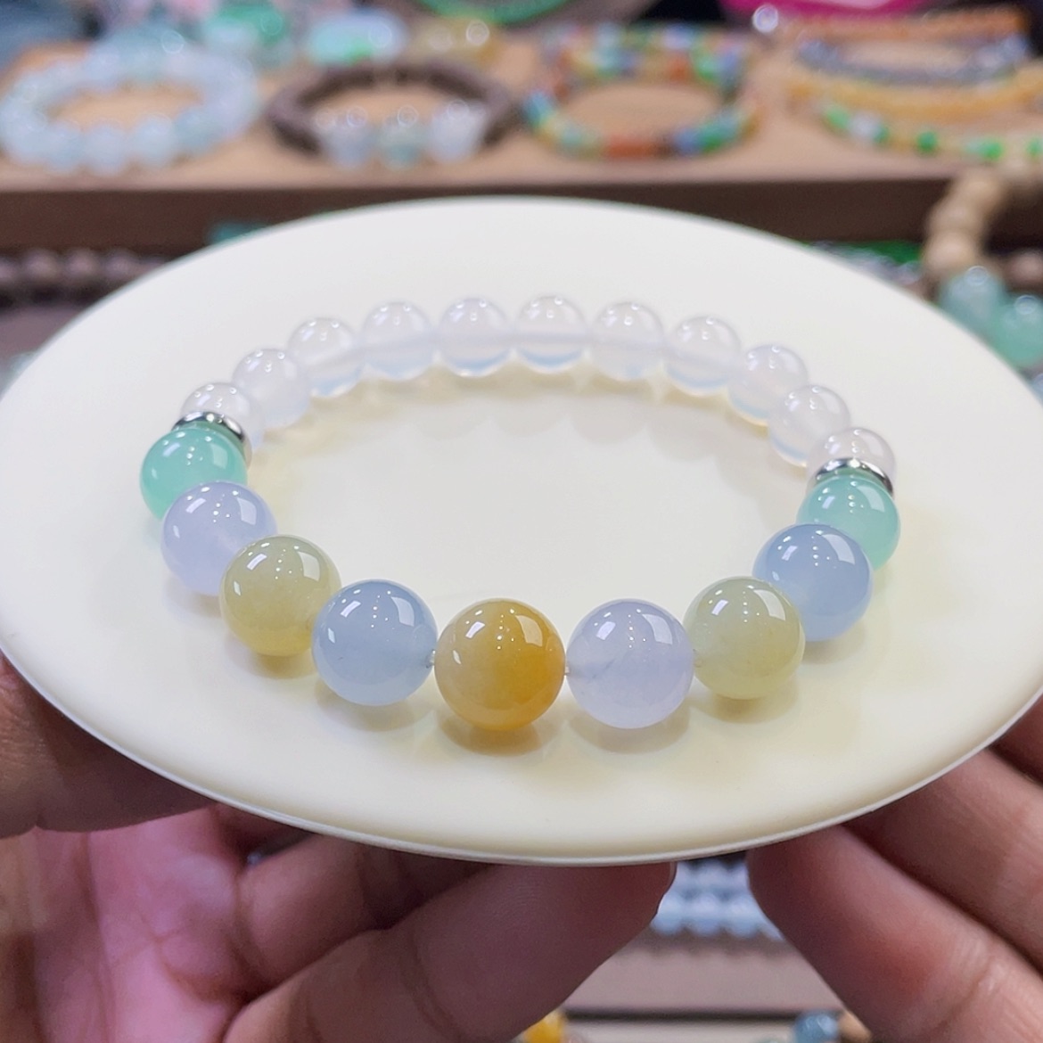 【闪购商品】翡翠颈饰未镶嵌福利款三彩