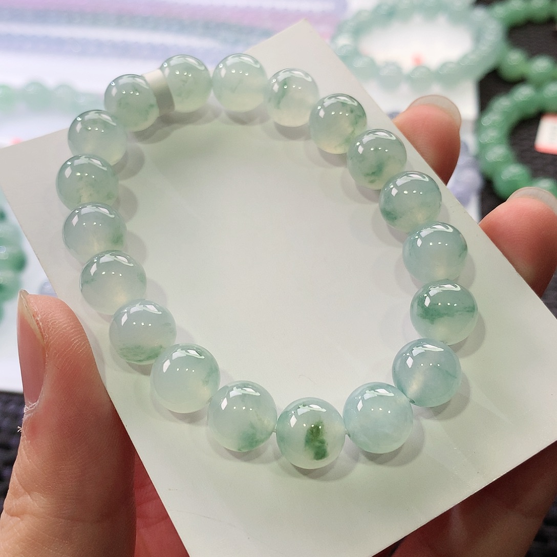 翡翠手链未镶嵌沉*翡翠