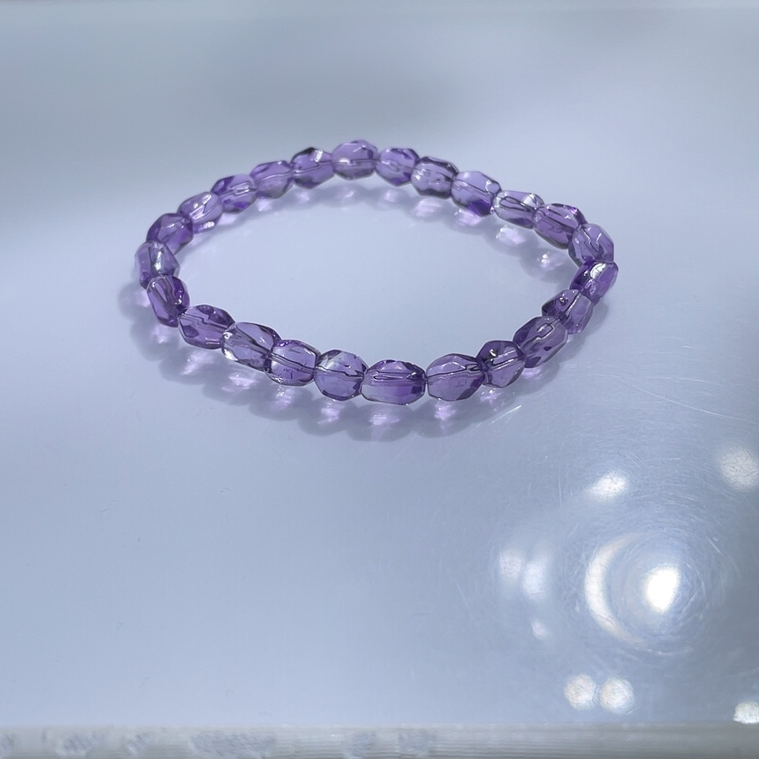 手链未镶嵌水晶紫水切面