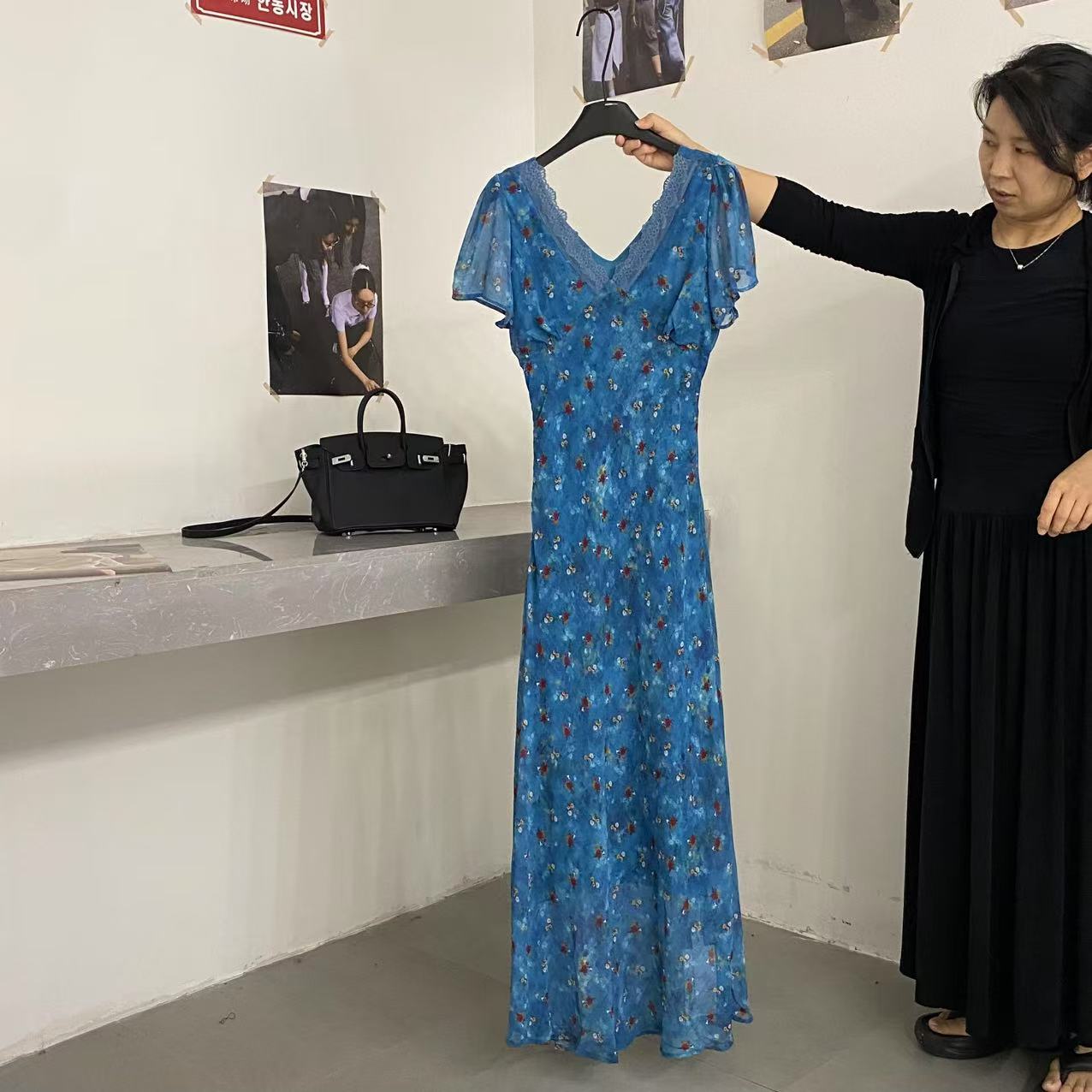 【ARONG阿荣家】连衣裙08251-蓝花-F