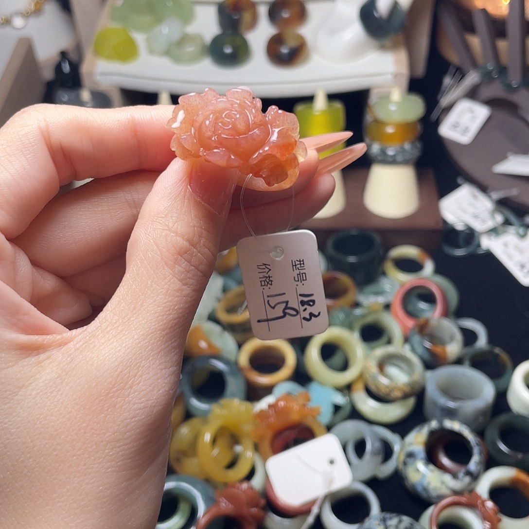 小***喵蛇纹石玉未镶嵌戒指