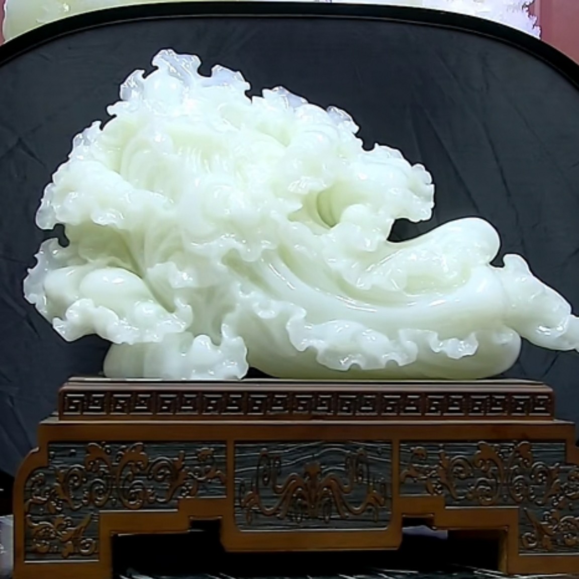 手工雕刻白菜摆件新中式家居客厅办公室乔迁装饰礼品