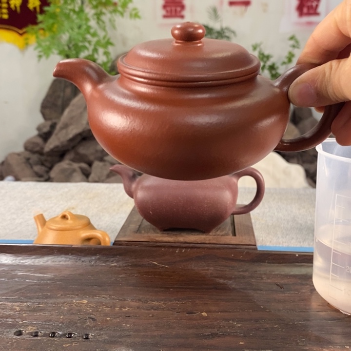 紫砂茶壶小煤窑朱泥仿古270左右的容量半手制作