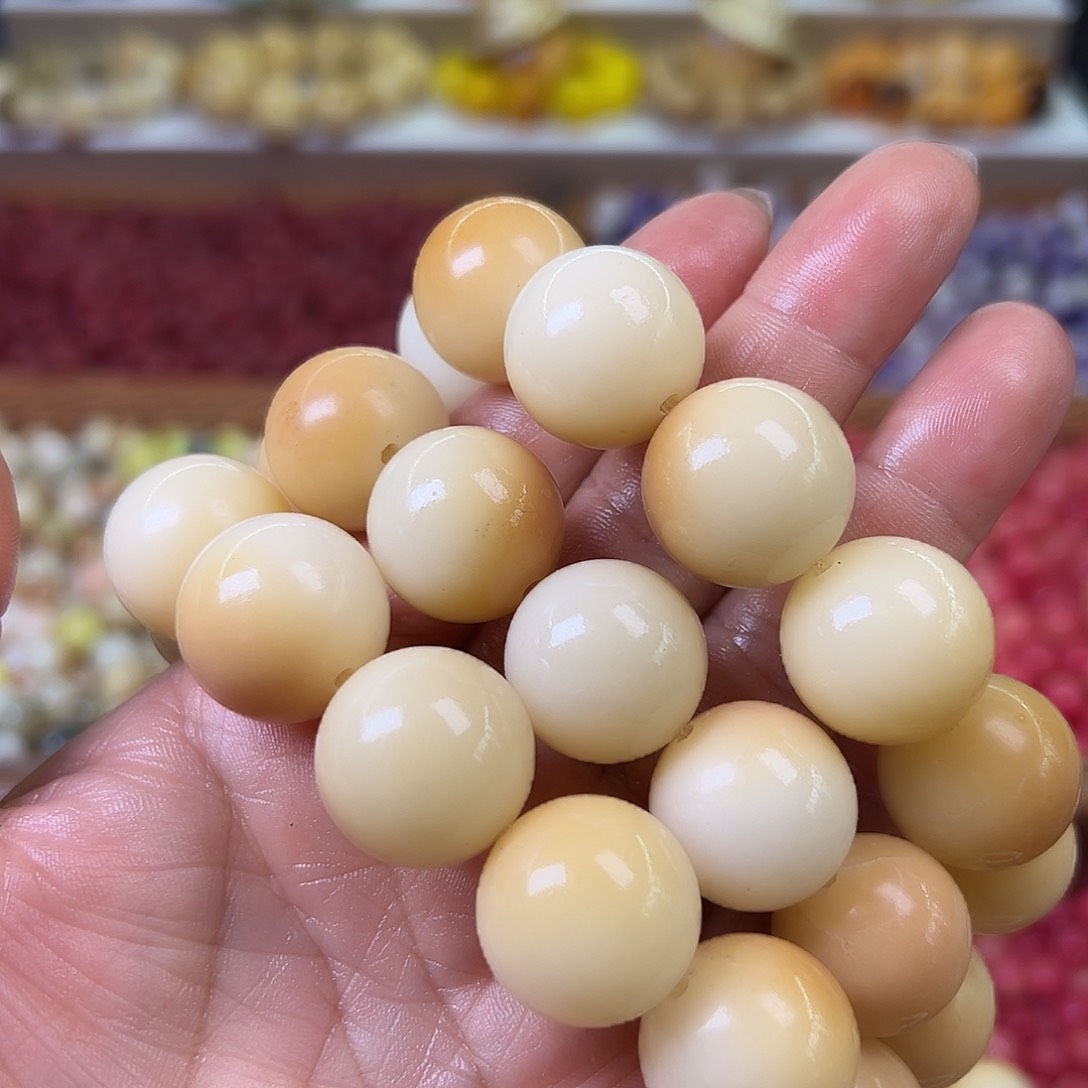菩提根/象牙果手串卡20炭烧圆1条