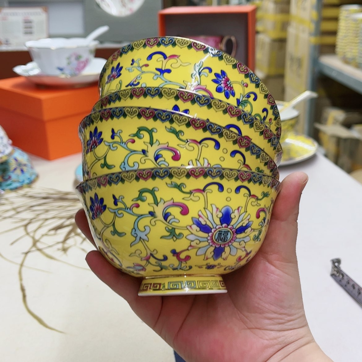 【闪购商品】珐琅4.5英寸4黄。。。。。。