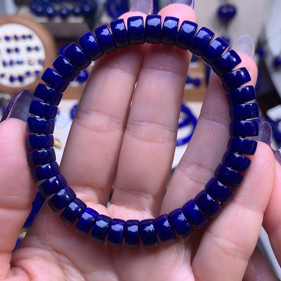 青金石未镶嵌9m顶级药片黑加仑