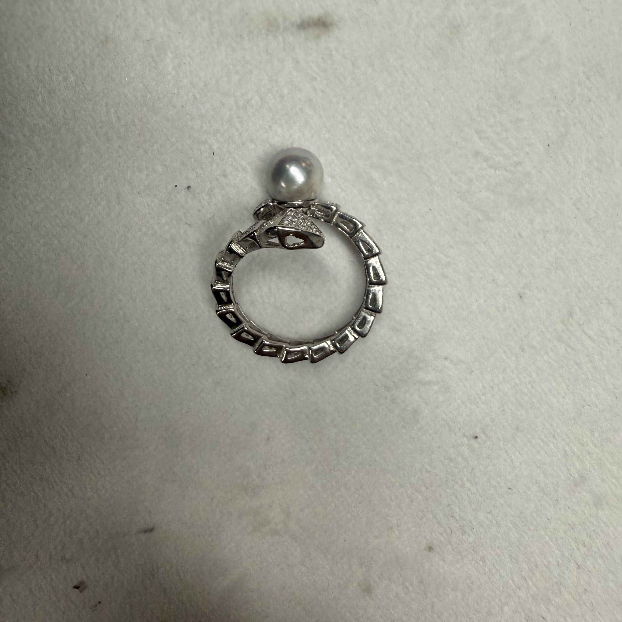 7-8mm海水真多麻戒指S925银镶嵌