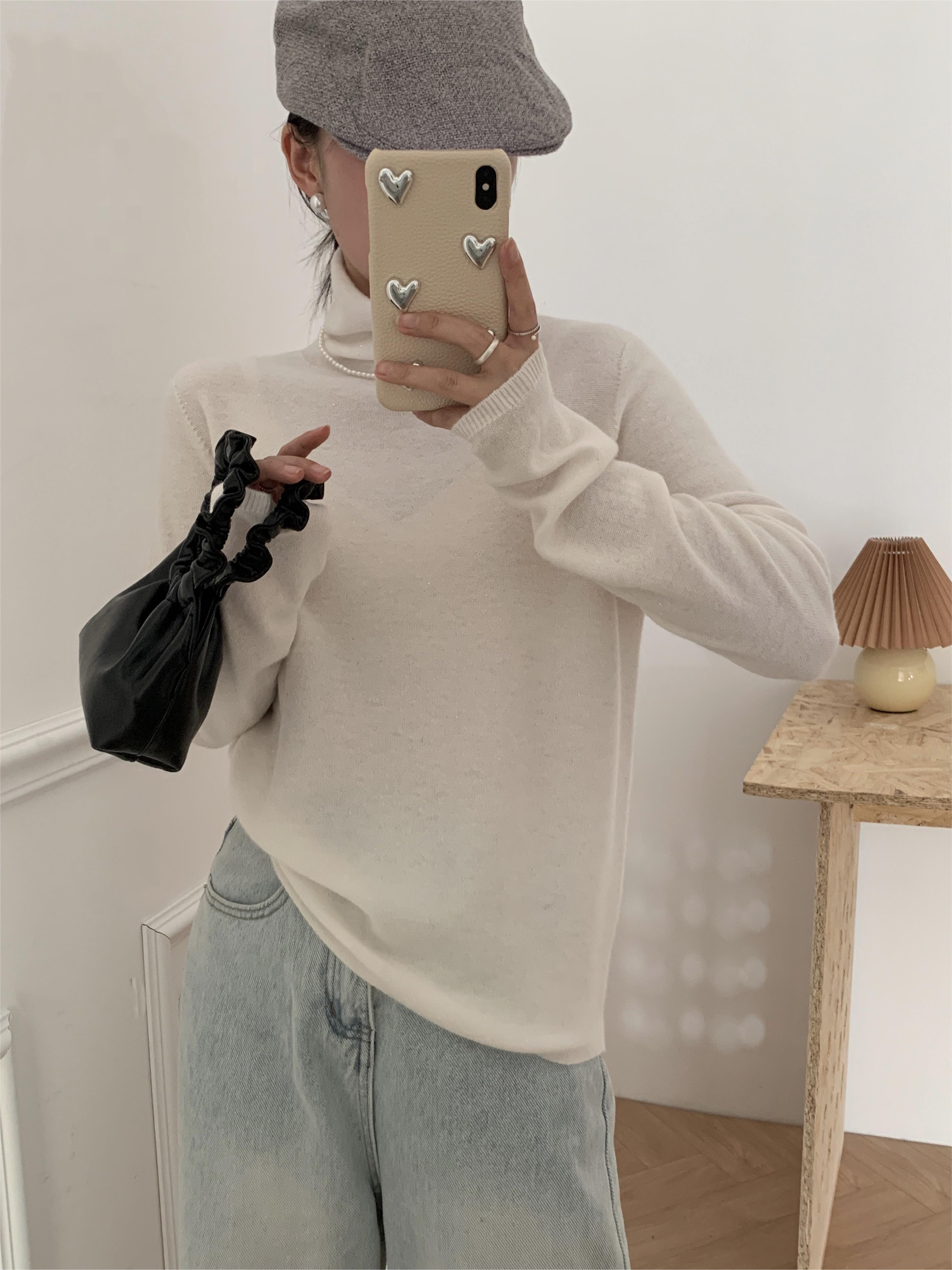 修身型秋冬季 长袖常规款 女 羊毛针织衫 休闲风百搭