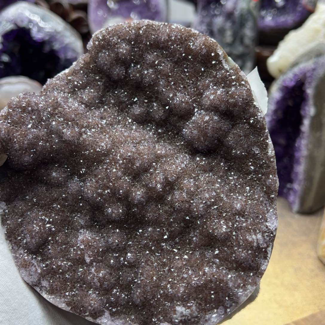 紫晶珠宝半成品未镶嵌花盘30