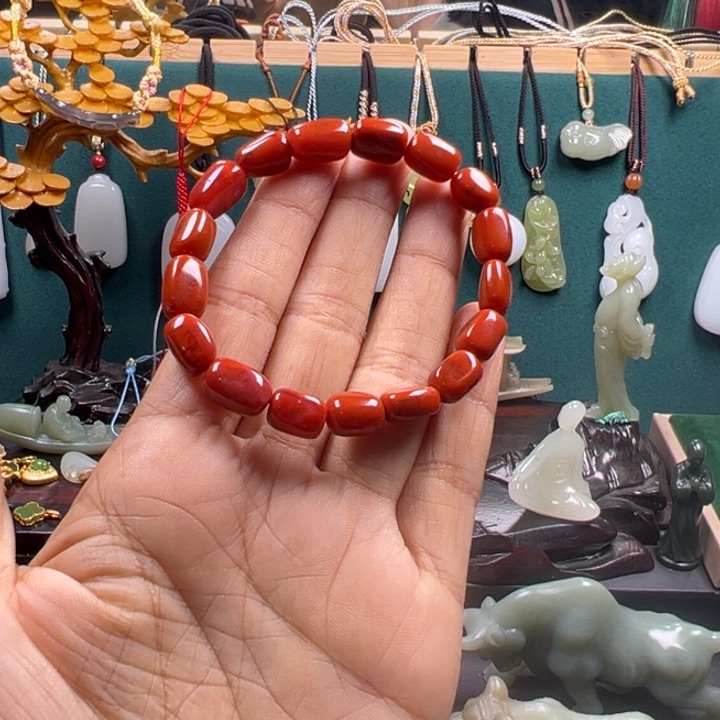 颈饰未镶嵌和田玉草***～