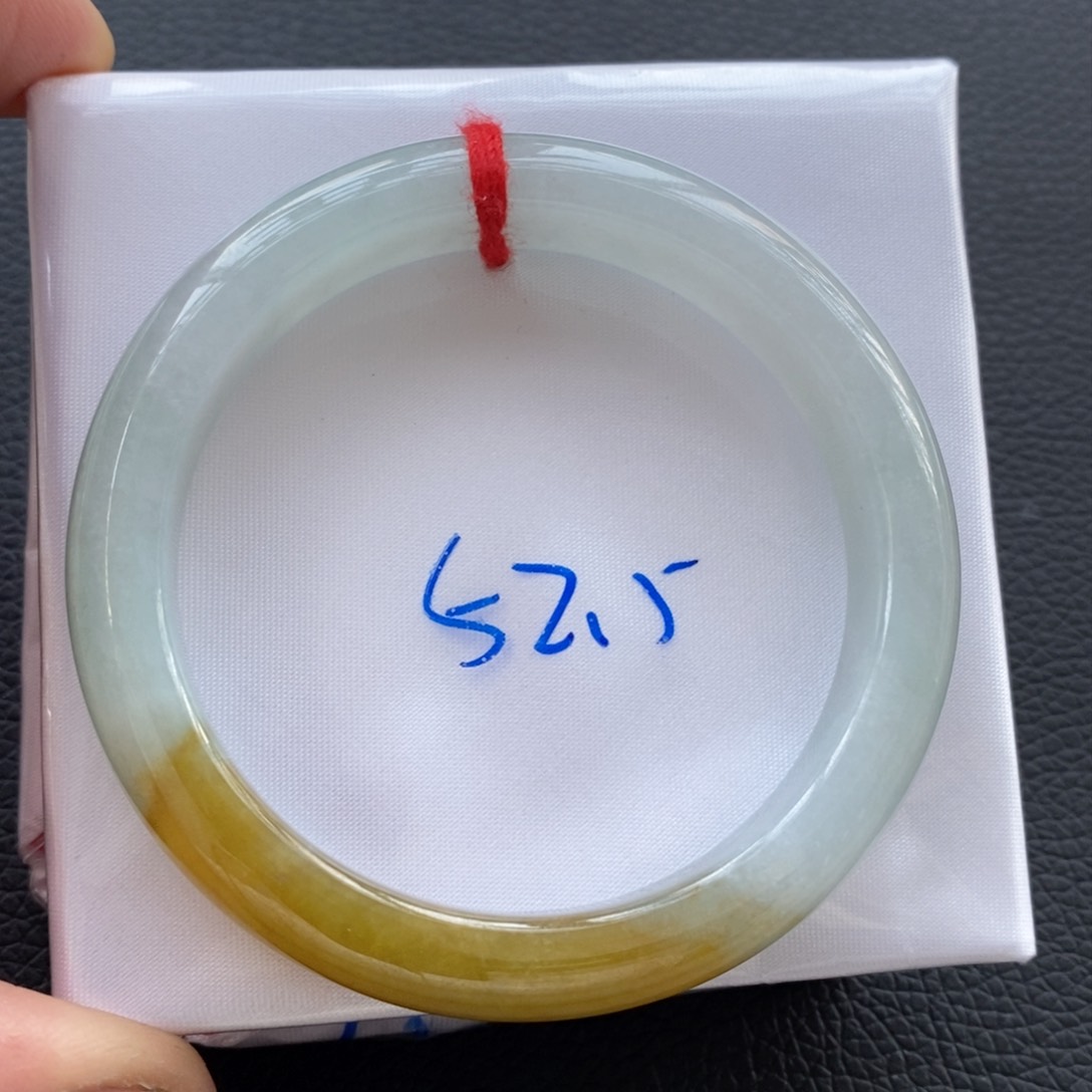 翡翠手镯未镶嵌3双彩日照金山3