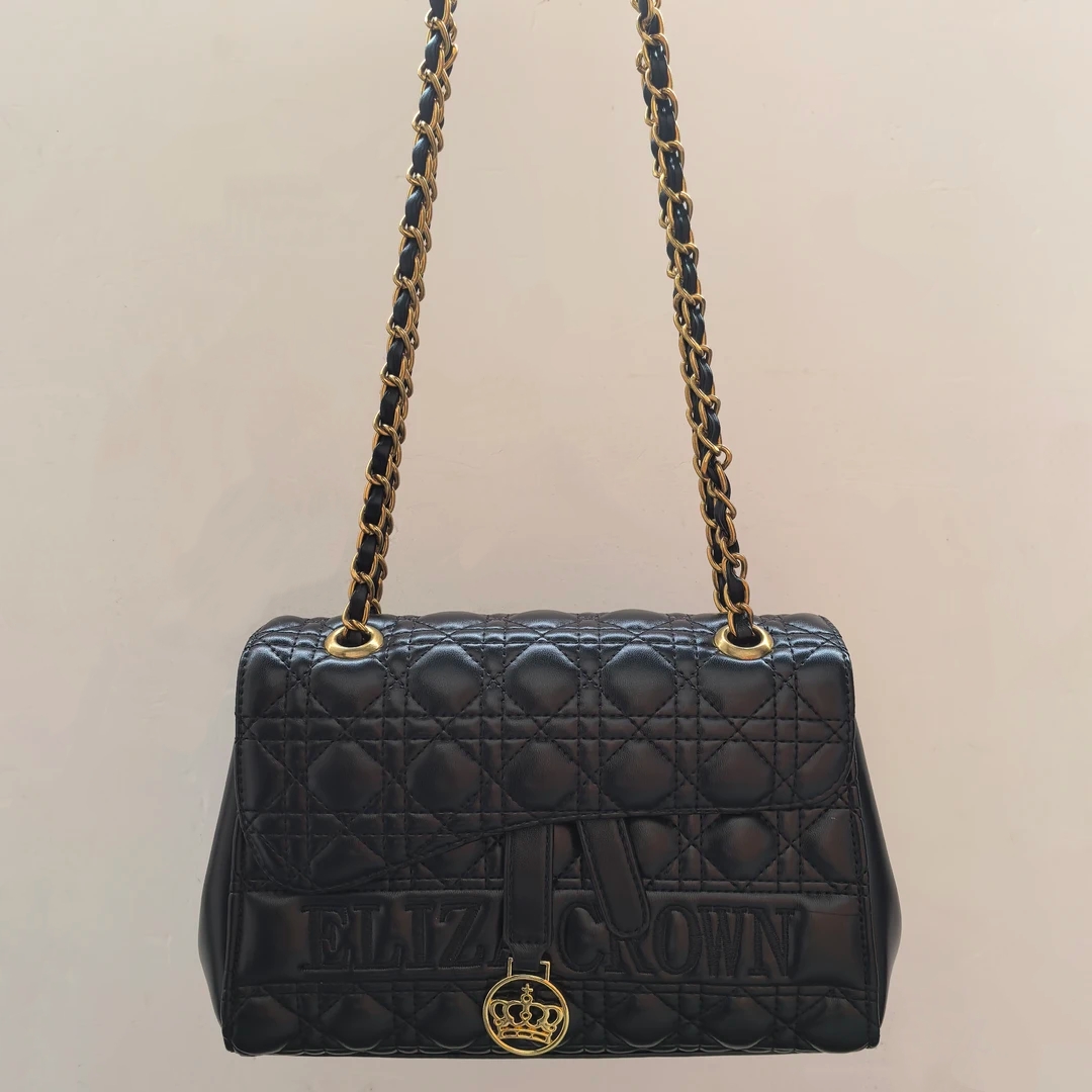 2025新款时尚女包绣线菱格斜挎包5010（送礼盒）