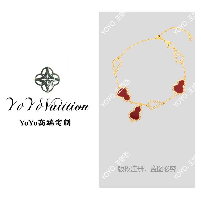  SHIGEFUKU/新中式时尚百搭福禄红色葫芦手链aw