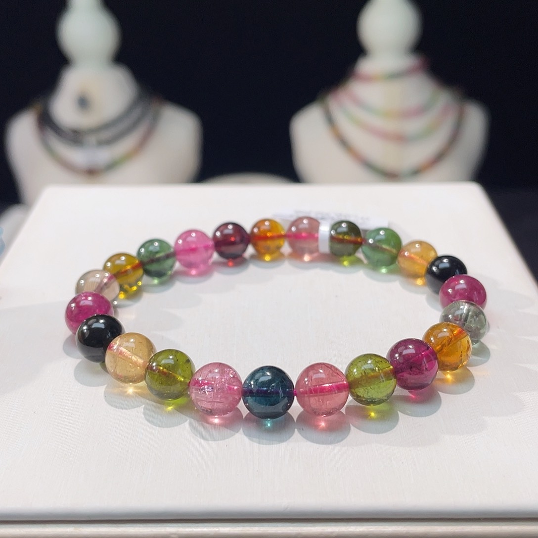 碧玺手串未镶嵌8.2mm±