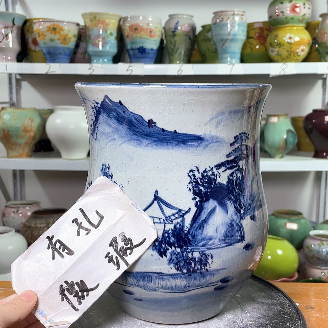 景德镇陶瓷花盆花器暇256