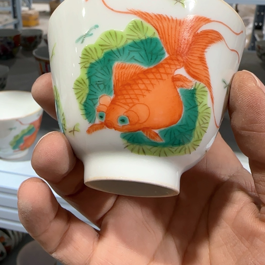 瓷片摆件手绘瓷器全部处理