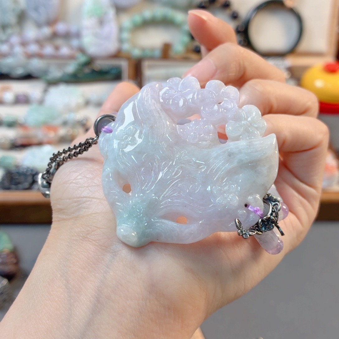 理***天翡翠未镶嵌颈饰手串