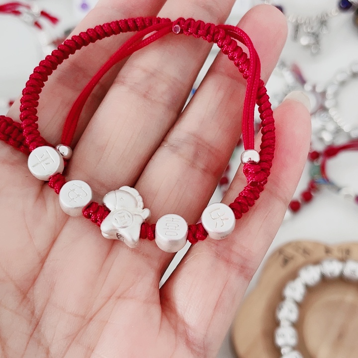 珐琅吊坠足银平安喜乐