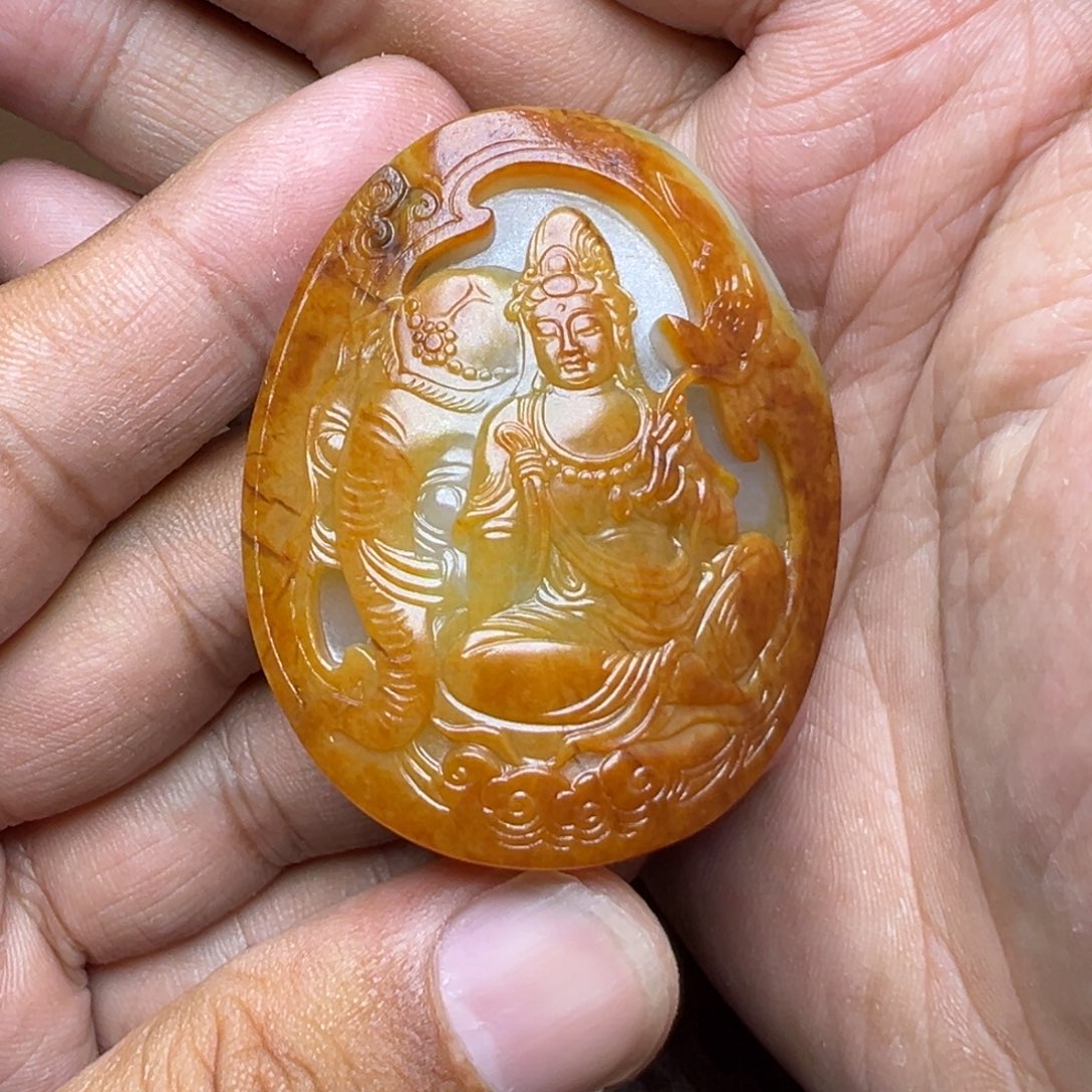 和田玉未镶嵌吊坠(不含链)