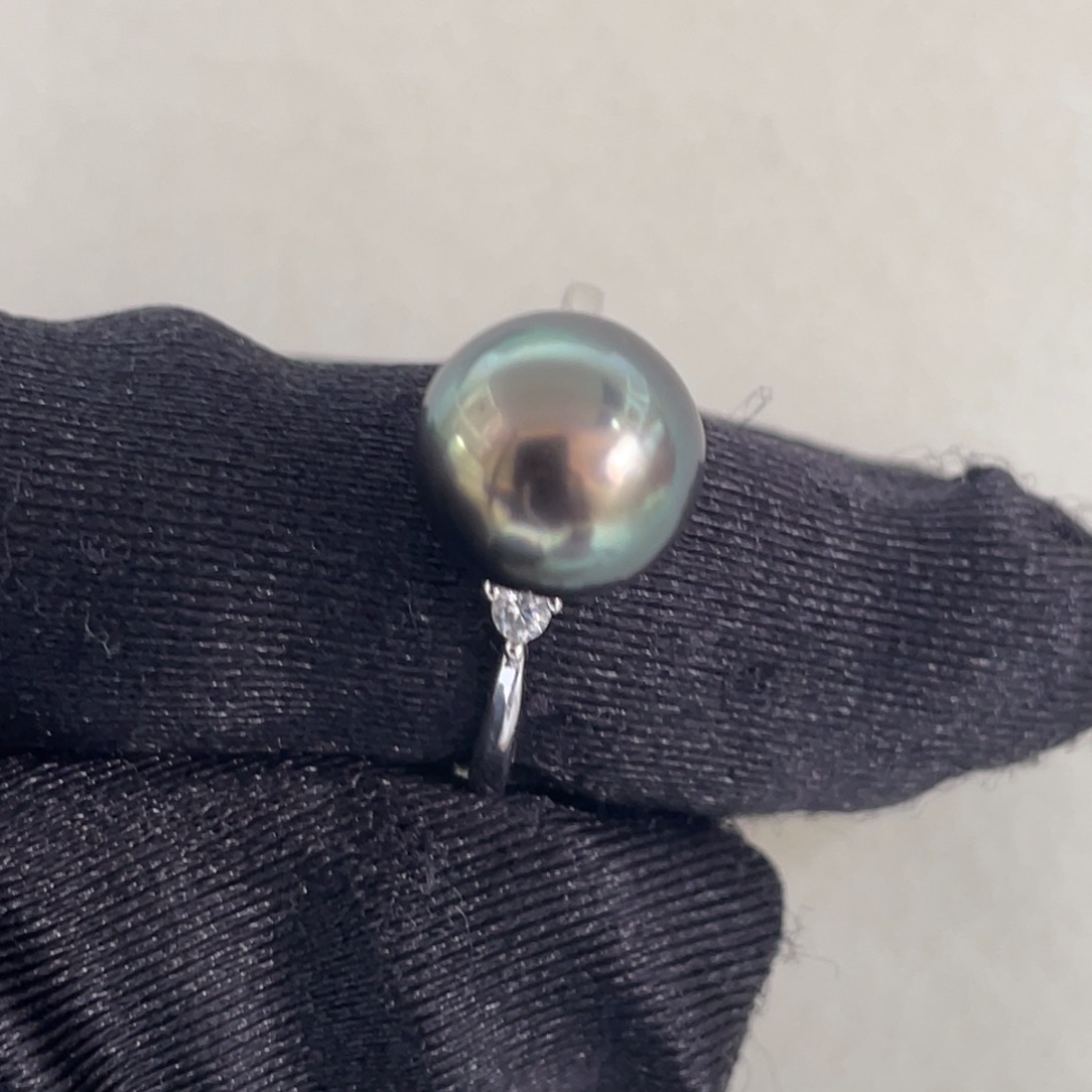 海水珍珠银S925镶嵌戒指10.1mm