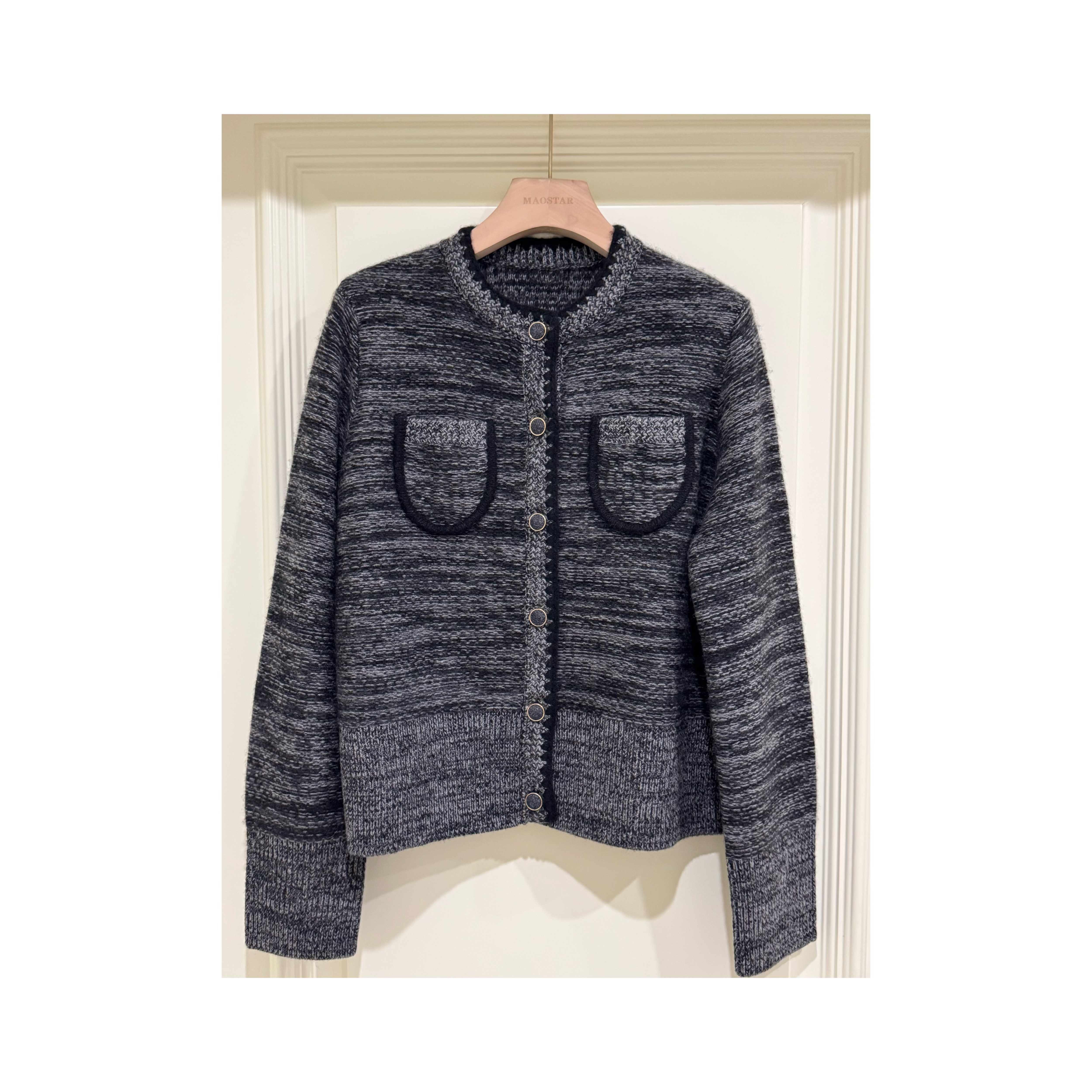 maostar气质百搭轻奢针织类山羊绒小香风