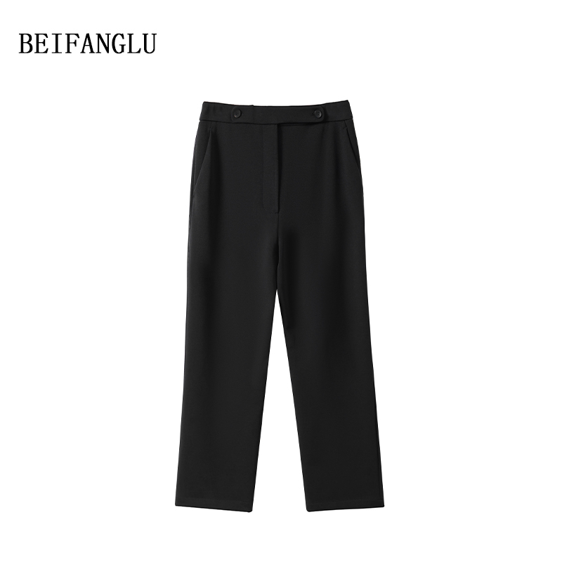 北方鹿 通勤显瘦弹力小脚裤早秋百搭西装裤女M96Q2820