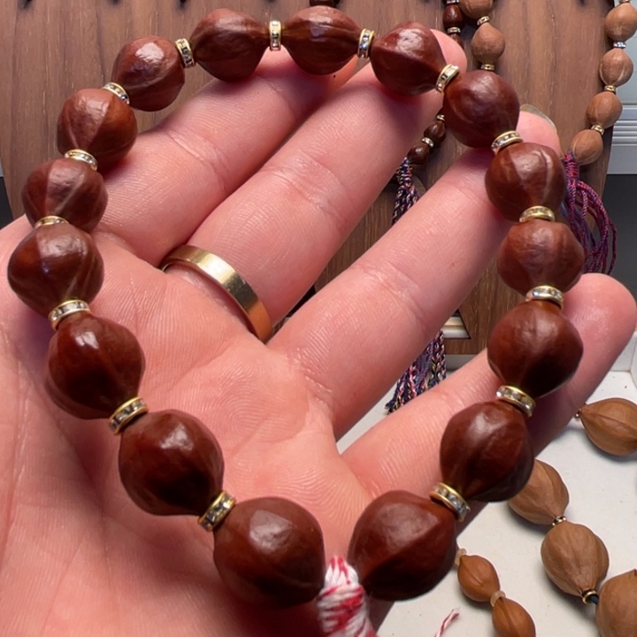 钢***棍橄榄核手串/手链1.3尺寸梅林紫皮