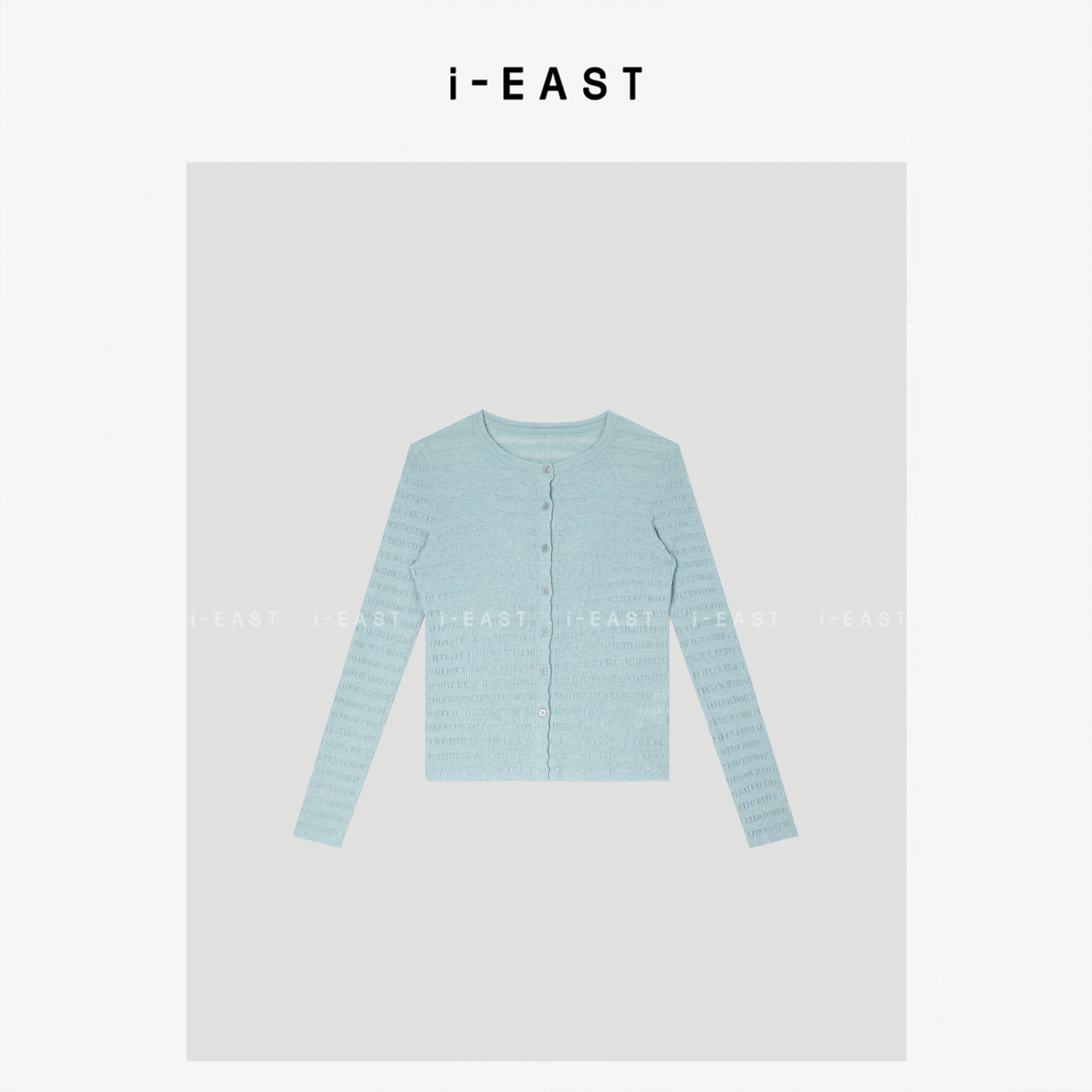 i-EAST 热恋岛屿~温柔甜美设计感针织开衫-5Q SY9227