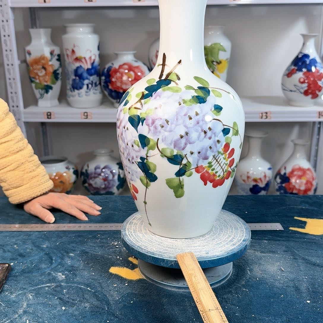 摆件景德镇陶瓷棒紫