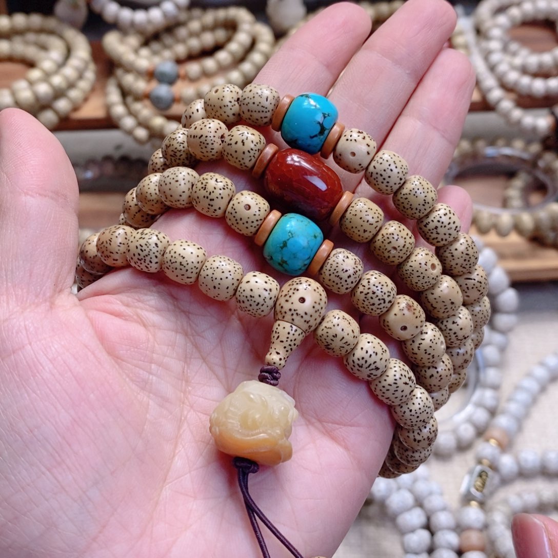 手串星月菩提定制108颗。10*9m m