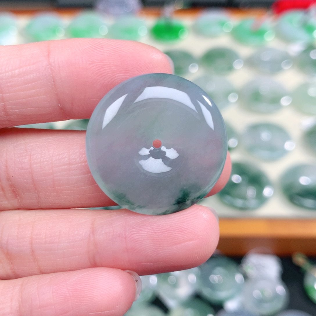 翡翠未镶嵌颈饰天然缅甸翡翠a货26.2-5.8