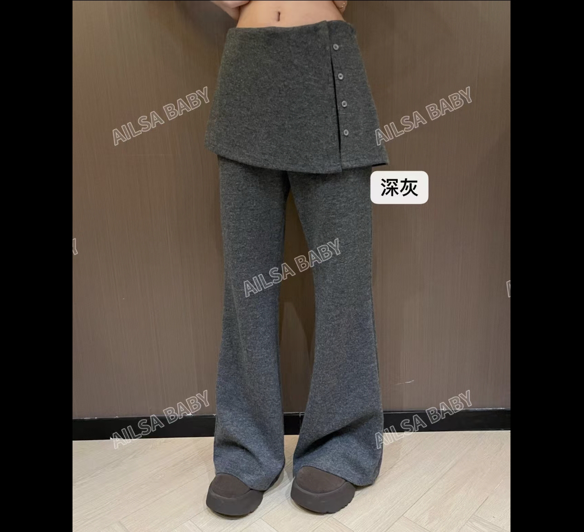 【AILSA BABY】欧货呢料家假两件屁帘微辣裤/92092A