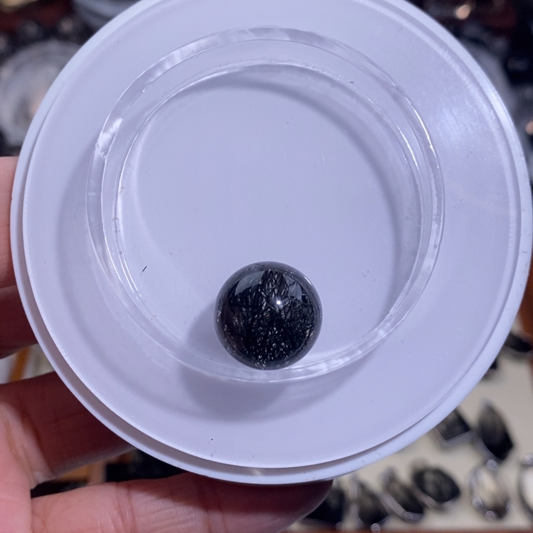 *****水晶手链未镶嵌黑发晶细发蕾丝15.3mm毕业级全透体满发